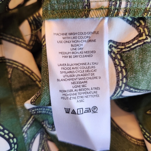 Anthropologie Somerset Tiered Maxi Dress Green and White Size Small - Picture 7 of 8